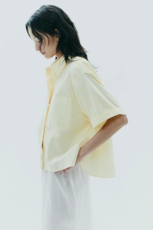 Рубашка из поплина с карманом