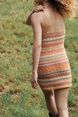 Трикотажное мини-платье- Заказать в России