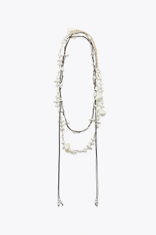 Комплект из 2 ремней с жемчугом и ракушками- Заказать в России