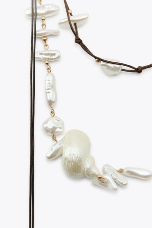 Комплект из 2 ремней с жемчугом и ракушками- Заказать в России