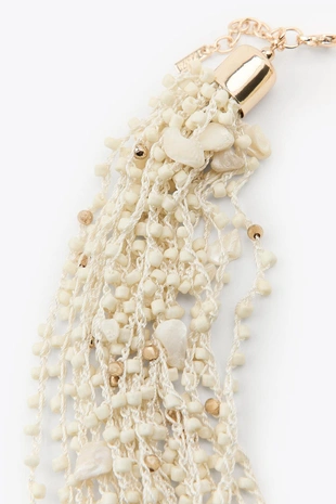 Ожерелье-нагрудник с ракушками и бусинами- Заказать в России