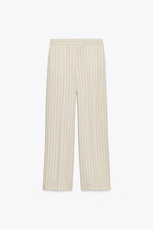 Прямые брюки в полоску- Заказать в России