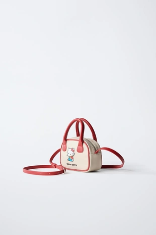 Купить Zara Мини-сумка HELLO KITTY © SANRIO в стиле боулинг