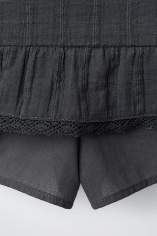 Юбка-шорты с кружевом- Заказать в России