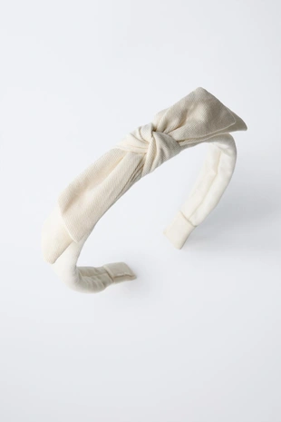 Гладкая повязка на голову с бантом- Заказать в России