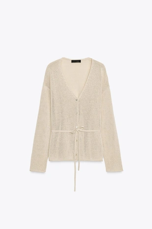 Трикотажный жакет со льном- Заказать в России