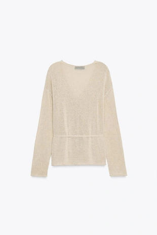 Трикотажный жакет со льном- Заказать в России