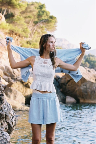 Шорты-боксеры из льна- Заказать в России