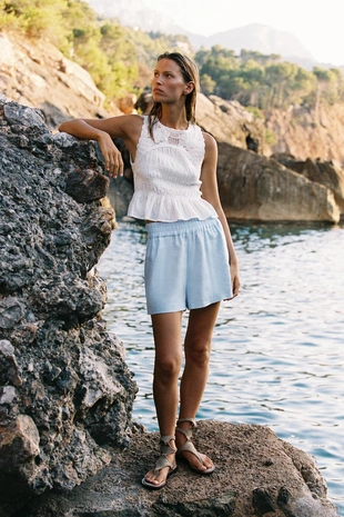 Шорты-боксеры из льна- Заказать в России