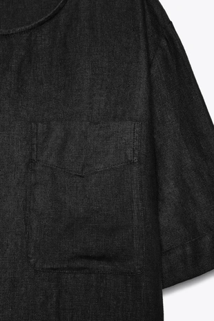 Топ из льна с короткими рукавами ZW COLLECTION- Заказать в России