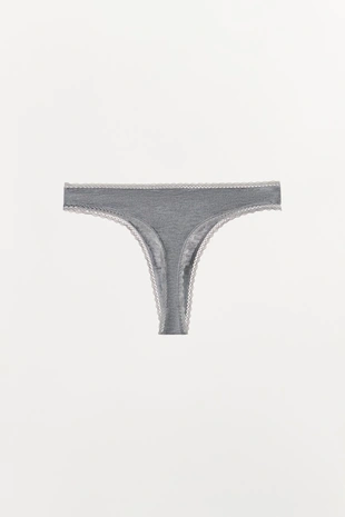 Трусы танга POINTELLE с цветком- Заказать в России