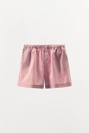 Полосатые шорты из хлопка- Заказать в России