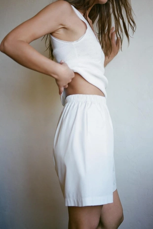 Поплиновые бермуды в полоску- Заказать в России