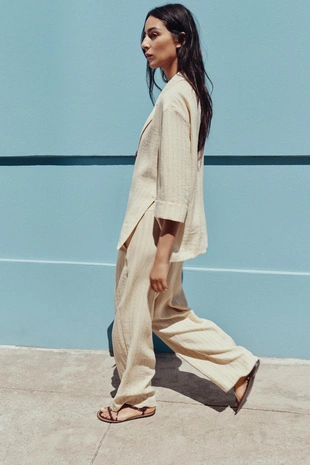 Двубортный блейзер в полоску- Заказать в России