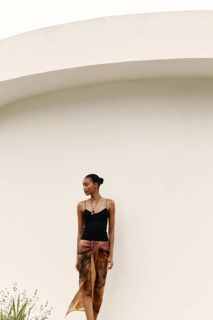 Хлопковый топ на бретелях