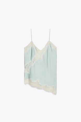 Топ в бельевом стиле с кружевом — ZW COLLECTION