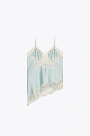 Топ в бельевом стиле с кружевом — ZW COLLECTION