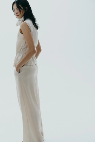 Жилет из струящейся ткани с регулируемой посадкой- Заказать в России