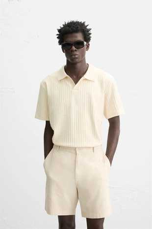 Поло с рельефной тканью- Заказать в России