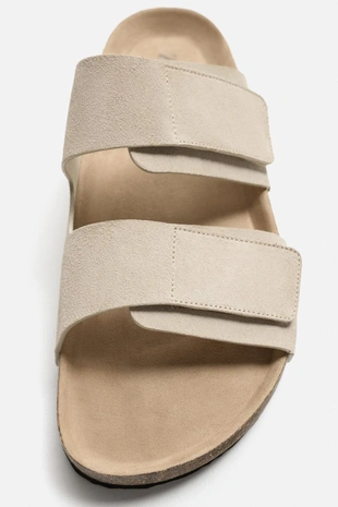 Кожаные сандалии с двойными ремешками- Заказать в России