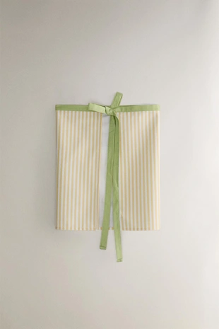 Фартук для кухни из хлопка в полоску с мотивами мороженого- Заказать в России