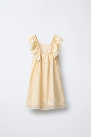 Легкое платье с жаккардовой вставкой на груди- Заказать в России