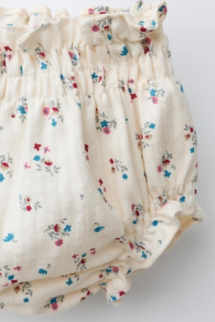 Ecru | 6061/528/712 - Zara Трусы с цветочным принтом