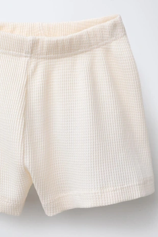 Комплект из футболки и шортов-бермудов вафельной текстуры- Заказать в России