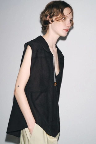 Рубашка из смеси рами со сборками — ZW COLLECTION- Заказать в России