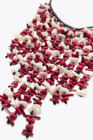 Ожерелье-каскад с ракушками- Заказать в России