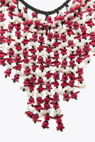 Ожерелье-каскад с ракушками- Заказать в России