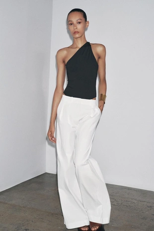 Боди асимметричного кроя из полиамида- Заказать в России