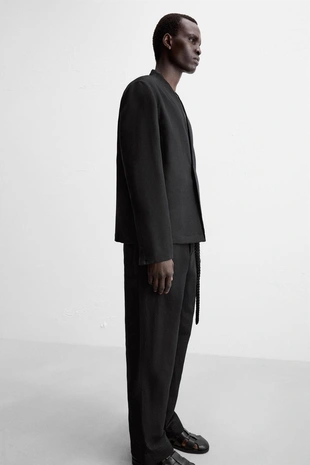 Брюки костюмные из хлопка и льна- Заказать в России