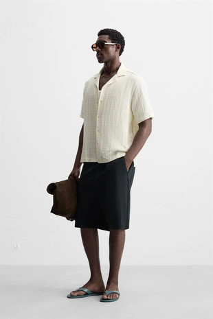 Рубашка JACQUARD с геометрическим узором