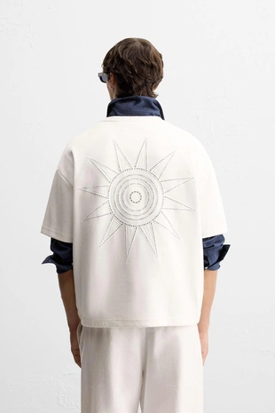 White | 3992/321/250 - Zara Толстовка с рельефным принтом