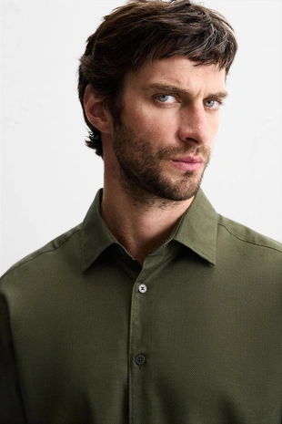 Рубашка из рельефной ткани EASY CARE- Заказать в России