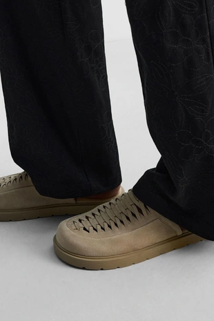 Плетеные кожаные сабо- Заказать в России