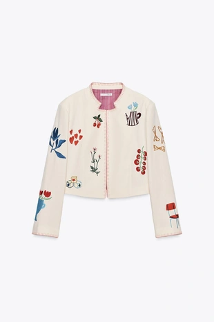 Куртка с вышивкой- Заказать в России