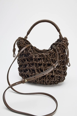 Плетеная сумка с декоративной строчкой- Заказать в России