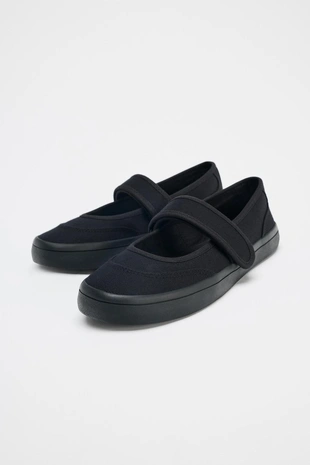 Текстильные балетки с ремешком - Заказать в России