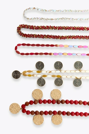 Набор ожерелий с бусинами- Заказать в России