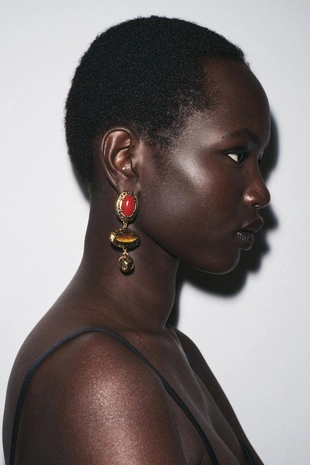 Серьги с текстурным камнем- Заказать в России