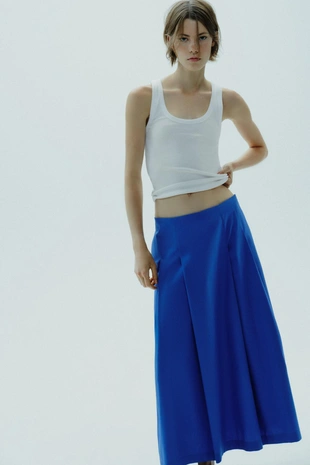 Юбка миди со складками- Заказать в России