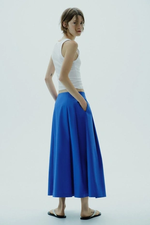 Юбка миди со складками- Заказать в России