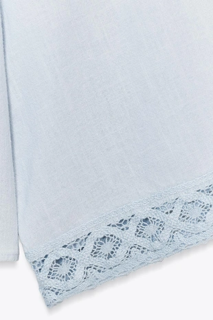 Короткая кружевная рубашка- Заказать в России