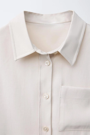 Рубашка струящегося кроя с бантами- Заказать в России