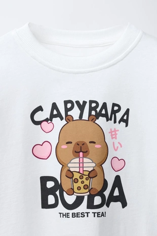 Футболка с принтом капибары CAPYFUN ©- Заказать в России