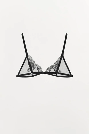 Кружевной бралетт с треугольными чашками- Заказать в России