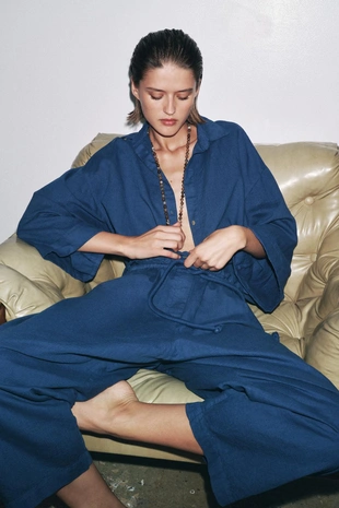 Рубашка из льняной ткани — ZW COLLECTION- Заказать в России