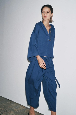 Рубашка из льняной ткани — ZW COLLECTION- Заказать в России